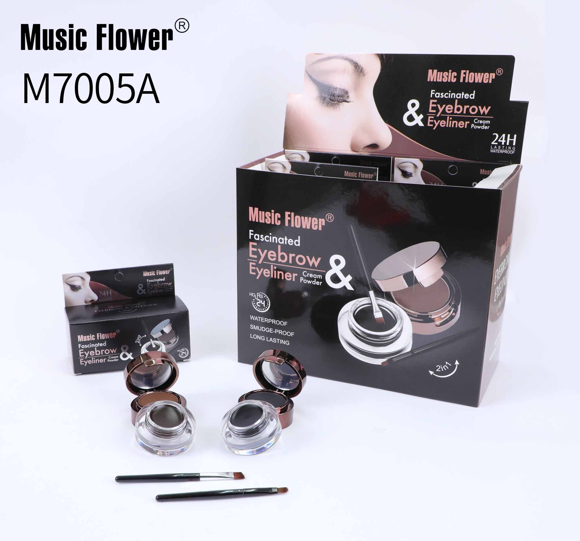音乐花 水溶性眼线粉+眼线膏 M7005A