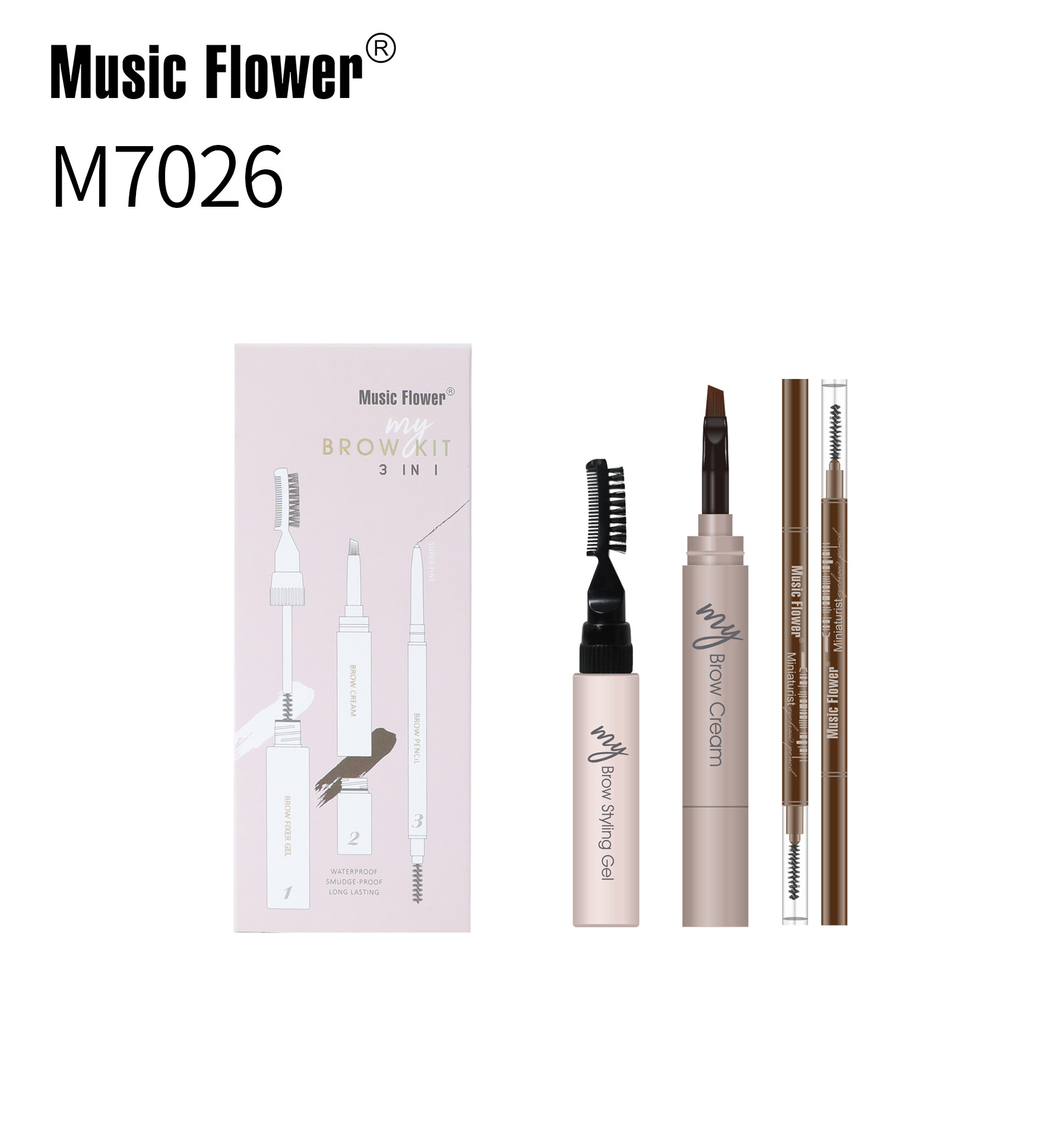 音乐花 眉部三件套 M7026